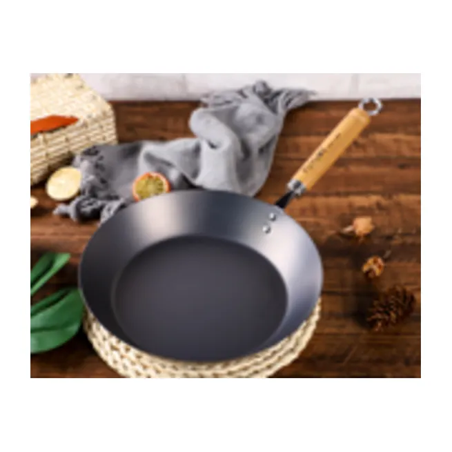 Kitchen utensils high purity iron outdoor carbon steel cast aluminum fry pan