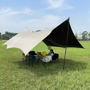 Sombrilla <span class=keywords><strong>de</strong></span> playa <span class=keywords><strong>de</strong></span> <span class=keywords><strong>rafia</strong></span> al aire libre con tienda elástica Rain Fly para fiestas en la playa y camping - Product Image 2