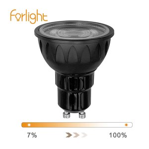 Projecteur LED <span class=keywords><strong>GU10</strong></span> COB 580LM <span class=keywords><strong>7W</strong></span> 6.5W à intensité variable Triac à coupure de phase en aluminium CRI98 - Product Image 1