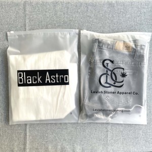 Tùy Chỉnh Frosted Nhựa May Mặc Dây Kéo Bao Bì Túi Phân Hủy Sinh Học Thanh Trượt Khóa Với Moq 100Pcs Cho Thắt Lưng Và Ví - Product Image 5