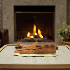 Mocassini Slip-On di Lusso da Uomo in Vera Pelle Scamosciata, Scarpe Casual Eleganti con Punta Resistente e Suola in Tendine di Manzo - Product Image 2