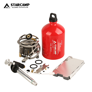 Réchaud de camping multifuel STARCAMP 1000ml <span class=keywords><strong>pour</strong></span> randonnée et camping en solo, compatible essence, <span class=keywords><strong>pétrole</strong></span> et gaz - Product Image 5
