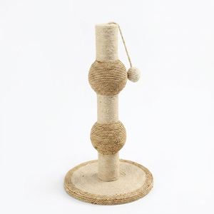 Tour de griffoir vertical moderne de luxe en sisal avec double boule à griffer pour chat, vente en gros - Product Image 6