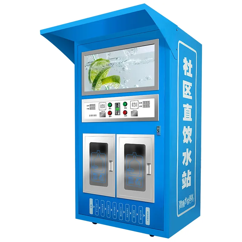 Supporting multi country currency and card payment functions with automatic community water vending machine