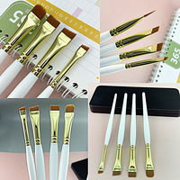 Usine OEM $ ODM Brosse à cils pour sourcils Brosse à sourcils mascara avec sac opp Brosse à sourcils blanche