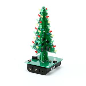 1 Juego de árbol 3D DIY rojo/verde/amarillo RGB LED Flash <span class=keywords><strong>circuito</strong></span> Kit electrónico divertido Suite regalo de Navidad - Product Image 1
