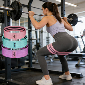 Anelli Elastici in Tessuto di Poliestere Anti-attrito, Ecologici e Durevoli per Allenamento Indoor, per Muscoli Glutei e Fianchi - Product Image 6