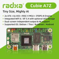 Radxa Cubie A7Z Allwinner SOC CPU Octa-core Layar Ganda RISC-V Co-processor Sistem Operasi Android Wi-Fi 6 untuk 5.4