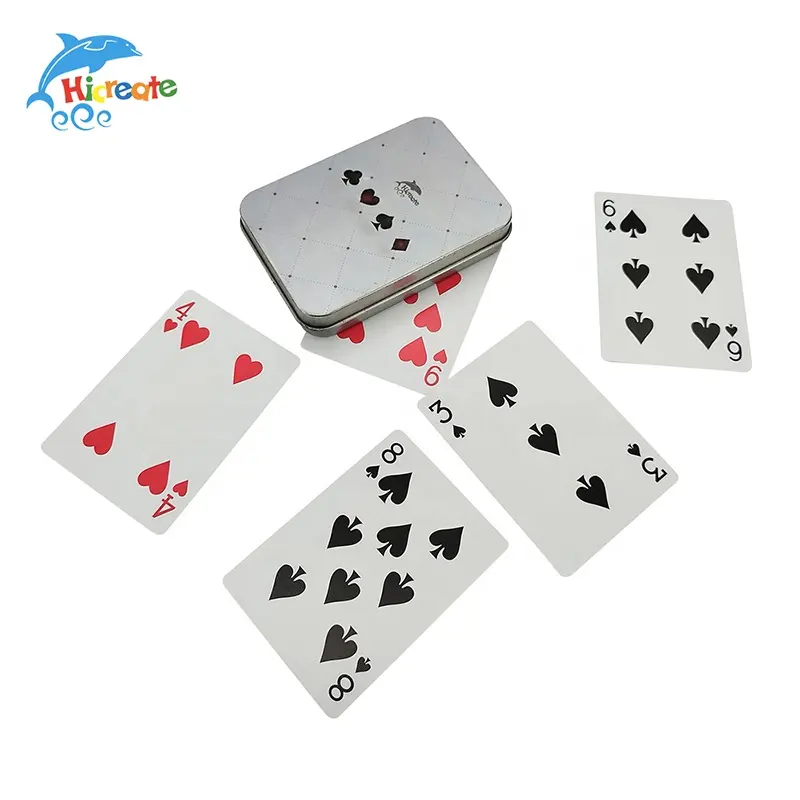 Baskı Poker sihirli Cardistry güverte yetişkin boş Casino siyah PVC kağıt süblimasyon logosu özel abd iskambil kartları