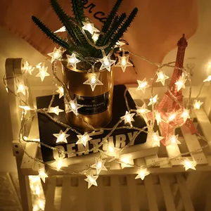 High quality Outdoor twinkle star christmas decoration LED string lights for home window decor fairy curtain lights