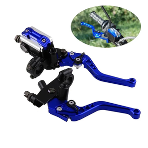 Levier d'embrayage et de frein universel noir pour moto, droit et gauche, avec maître-cylindre - Product Image 5