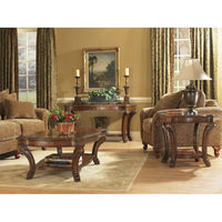 Table console design American Country Table de salon Table en bois Structure baroque en bois massif Table console antique