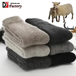 Woolen Cashmere Thermal Winter Thick Socks for Men Women Solid Color Mid Calf Warm Socks Man Long Soft Hosiery Gift Socks