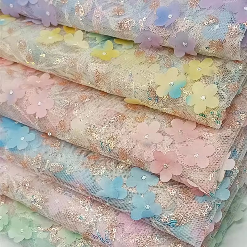 Wholesale Price Stylish 3D Flower Lace