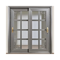 Ventanas y puertas corredizas de aluminio de diseño moderno con malla de pantalla de acero inoxidable Accesorios de vidrio de ventana de aleación de aluminio