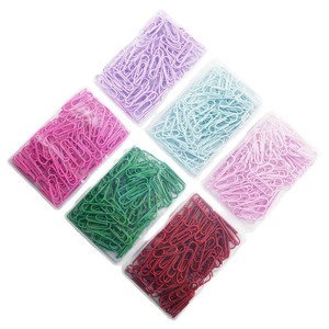 Colorful Plastic Coated Paper <b>Clips</b> 28mm 100 Pieces Mixed Colors Office Supply - Product Image 5