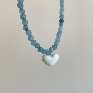 สร้อยคอลูกปัดคริสตัลสีสันสดใสสำหรับผู้หญิงลูกปัดข้าวหลากสีไข่มุกอเนกประสงค์สายโซ่โบฮีเมียนชุบทองอุปกรณ์เสริมแบบโบฮีเมียน - Product Image 5