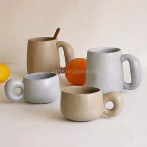Tasse à café en céramique japonaise avec grandes oreilles <span class=keywords><strong>Bol</strong></span> à double oreille <span class=keywords><strong>Bol</strong></span> à salade avec poignée unique <span class=keywords><strong>Bol</strong></span> à riz - Product Image 2