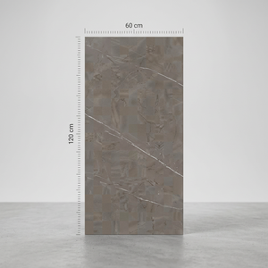 Pietra Smoke 600x1200mm Polished Marble Look Porcelain Tiles Glossy Indoor <b>Floor</b> Wall Design - Product Image 1