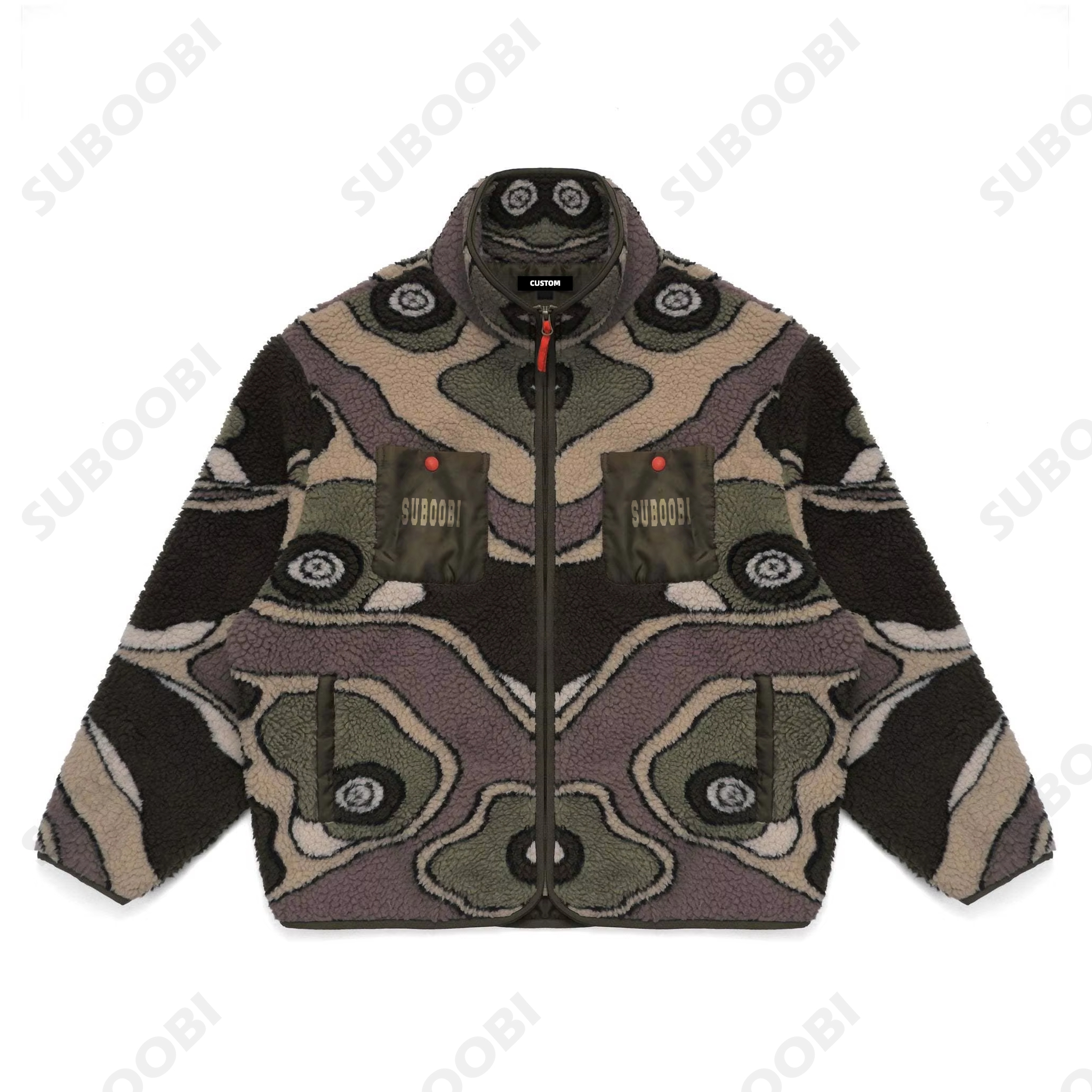 2026 Custom OEM/ODM Knit Jacquard logo Cotton Long Sleeved Sweater Zip Turtleneck Custom Cardigan Sweater for Men