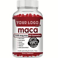 Gummies Black Maca Plus pour des fesses volumineuses et des courbes extrêmes – Racine de Maca Noire pour améliorer la vitalité chez les hommes et les femmes – Booster fessier