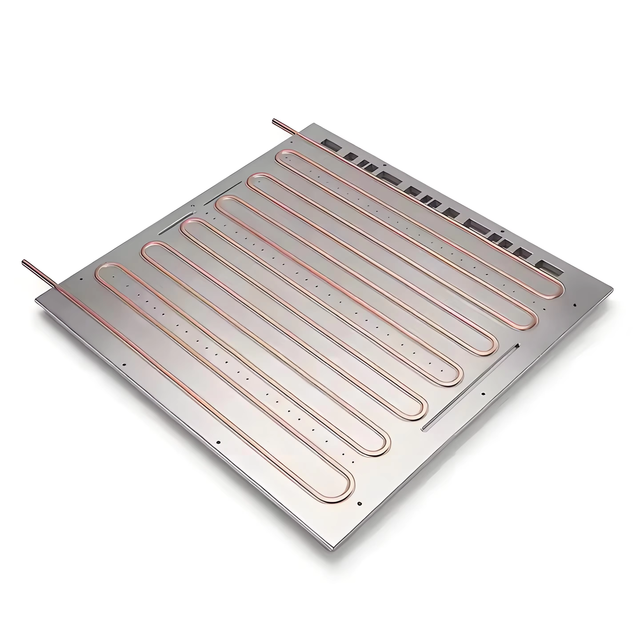 High Power Custom Cooper Tube Vacuum Brazed Battery Thermal Cooled System Radiator Inverter Heat Sink Water Cooling Plate
