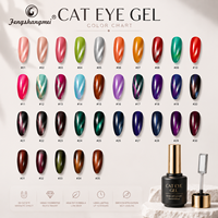 Vernis à ongles UV Fengshangmei HEMA Free Magnetic Glitter 35 couleurs, effet double reflet œil de chat, marque privée, pour nail art et fournitures de beauté