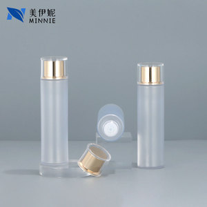 Botella Cosmética Transparente Esmerilada Minnie de 120 ml, Cilíndrica, con Tapa de Rosca, Recargable, de Plástico, para Desmaquillante, Hidrosol - Product Image 3