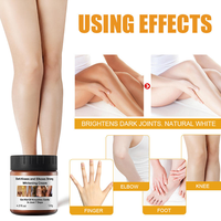 Serum Pijat Pembersih Hitam OEM ODM untuk Siku, Lutut, Leher, Area Pribadi, Krim Malam Pemutih dan Melembapkan