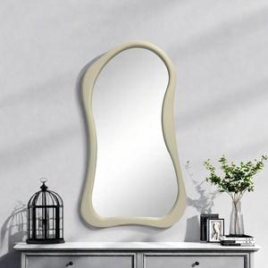 Contemporain <span class=keywords><strong>Moderne</strong></span> Grand Cadre en Bois Blanc Miroir de Sol de Luxe Incassable Corps Complet Debout Style Design Art Déco - Product Image 2