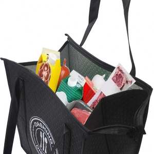 Sac isotherme non tissé personnalisé avec logo, doux, thermique, multicouche, de qualité supérieure, avec fermeture éclair - Product Image 5