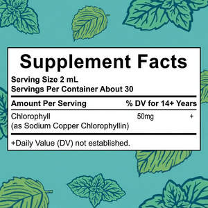 Gotas Líquidas de Clorofila, Suplemento Dietético Vegano Natural de 60 ml, Sabor a Menta, Control de Olor, Antioxidante, Apoyo a <span class=keywords><strong>la</strong></span> Digestión - Product Image 2