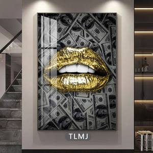 Peintures décoratives de portraits de femmes pour la décoration murale de la maison, art moderne classique pour le salon, peinture en porcelaine cristalline de la silhouette d'une <span class=keywords><strong>femme</strong></span> - Product Image 1