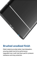 1 Buah Hard Drive Eksternal Mini KM-N01 1 Buah HDD USB 3.0 Portabel 2TB Cangkang Aloi Aluminium Kecepatan Tinggi 100 MB/s Kecepatan Baca/Tulis
