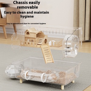 Hamster House Deluxe Hamster Cage Grand Espace Hamster Cage Transparent Pet Feeding Box Pet Home Supplies - Product Image 2