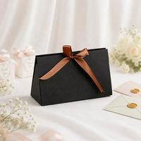 Versandfertige Schwarze Souvenir-Verpackungsboxen Großhandel Faltbare Verpackung Flache Verpackung Edle Geschenkboxen für Hochzeitsgäste