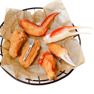 Amusant Quirky Étudiant Cheveux Accessoires Simulation Créative Alimentaire <span class=keywords><strong>Ailes</strong></span> De Poulet Frit Orleans Poulet Jambes Pince À Cheveux à Ma Fille - Product Image 1