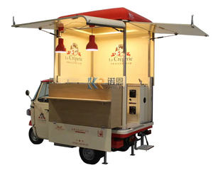 3 Wheel Food Truck with DOT CE USA Standard Street <b>Kitchen</b> Hot Dog Vending Van Vintage Tricycle Food <b>Cart</b> - Product Image 4