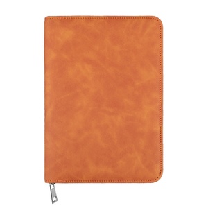 PU Leather Portfolio Office Supplies Journal with Zipper Document Bag <b>File</b> Folder Accessories Padfolio Folder - Product Image 1