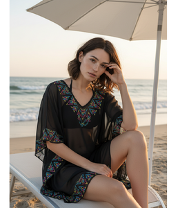 ชุดคลุมชายหาดผ้าตาข่ายสำหรับผู้หญิง ระบายอากาศได้ดี ผ้าบางเบา ทันสมัย เหมาะสำหรับใส่ในช่วงฤดูร้อน สำหรับวันหยุดพักผ่อนและสวมใส่ริมสระน้ำ - Product Image 1