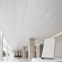 Plafond suspendu moderne en alliage d'aluminium brossé avec bande de fixation pour appartement, bureau, immeuble, école, centre commercial