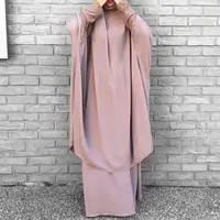 In Voorraad Eid Muslimah Abaya 2022 Abaya Moslim Jurken Dubai Bidden Abaya 2 Stuks Vrouwen Gebed Hijab Jurk