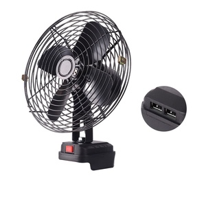 Ventilateurs décoratifs d'extérieur en acier avec capteur de mouvement, alimentés par batterie 18V, pour bricolage, jardin, maison, garage, surveillance de sécurité - Product Image 1