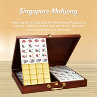 Tuiles de Mahjong Américaines en Acrylique Pliables de Luxe Personnalisées, Style Moderne et Mignon, Cadeau de Jeu Fabriqué en Acrylique Durable