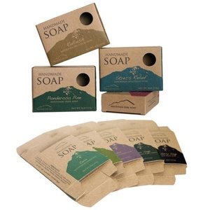 Boîte d'emballage de produits de lavage cosmétiques écologiques avec logo personnalisé boîte d'emballage de barre de savon artisanal en papier kraft cadeau vente en gros - Product Image 5