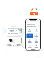 Alimentation pour contrôle d'accès intelligent Tuya WiFi, AC110-240V vers DC12V 3.9A, contrôleur d'accès avec déverrouillage à distance par application Wiegand RS485