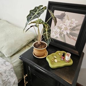 Plateau à bijoux en céramique verte, grand format, pour organiser les bibelots, les bagues, les montres, les clés, la décoration de la table de maquillage - Product Image 6