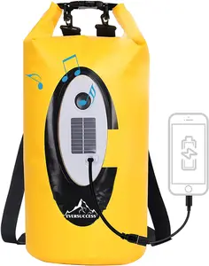 Kayak için Bluetooth hoparlör güneş ışığı 20L ile iyi tasarlanmış yüzer kuru çanta su geçirmez