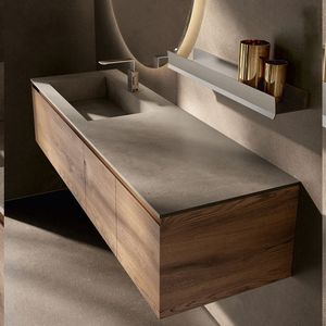 Fournisseur de salle de bain mural en bois massif PVC contreplaqué salle de bain bon marché coiffeuse vanité - Product Image 3