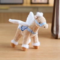 Llavero de Peluche de Pegaso Negro Suave con Alas Doradas de Lujo para Colgante de Bolso de Boutique o Regalo